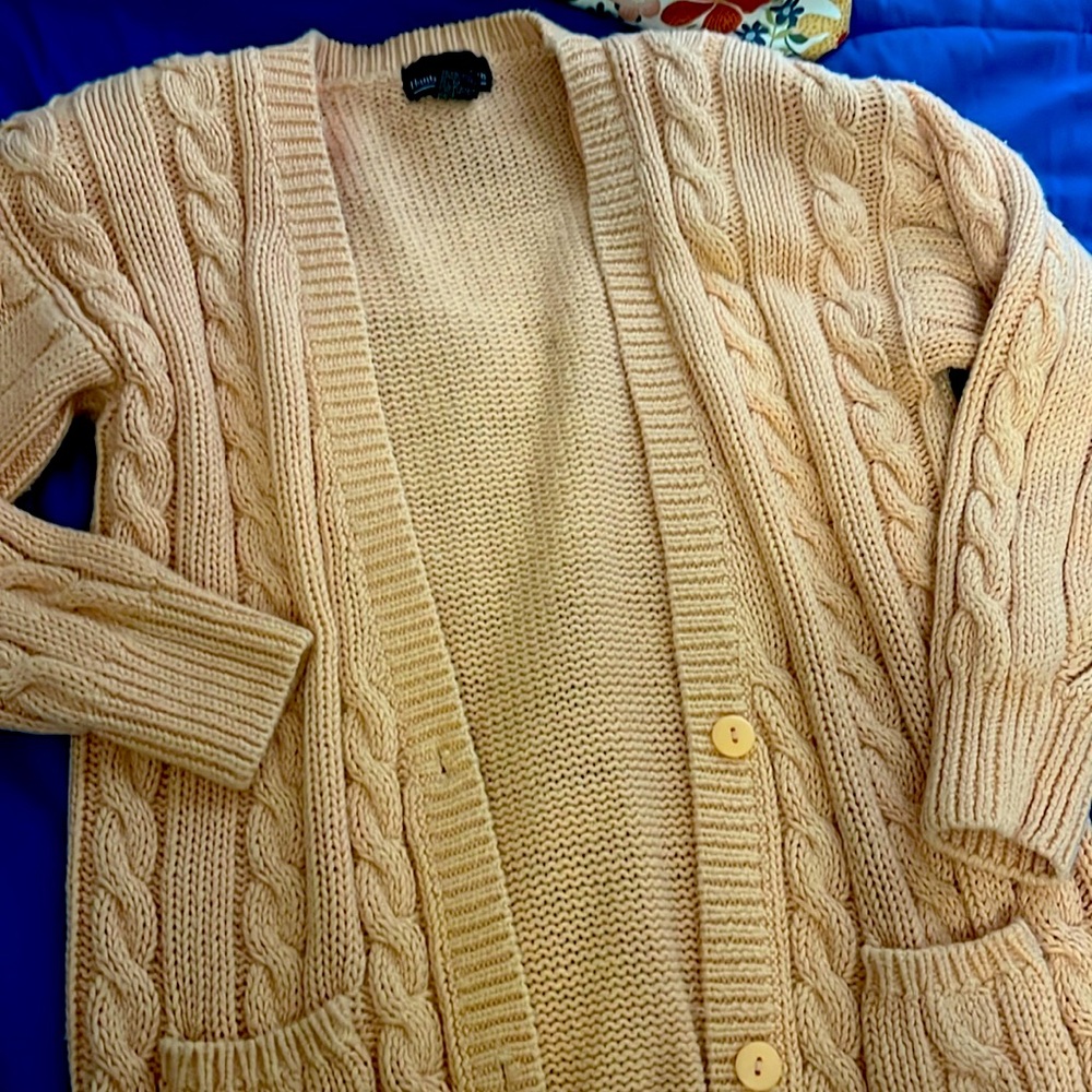 Vintage Hunters Run peach button up cardigan small